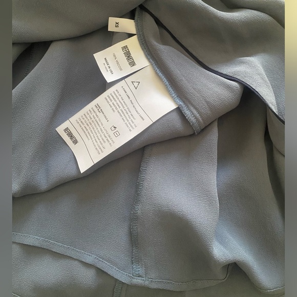 NWOT Blue Wrap Dress - Reformation Bamboo Dress - Picture 9 of 11